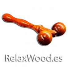 Spherical facial roller for wood therapy treatment