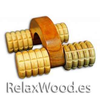 Carro de madeira tratamentos de terapia massageador